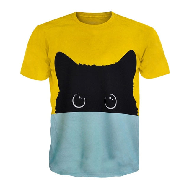 Black Cat 3D Tee